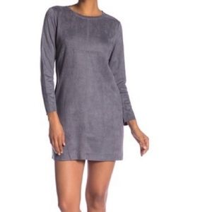 Joh Aurora Faux Suede Long Sleeve Mini Dress